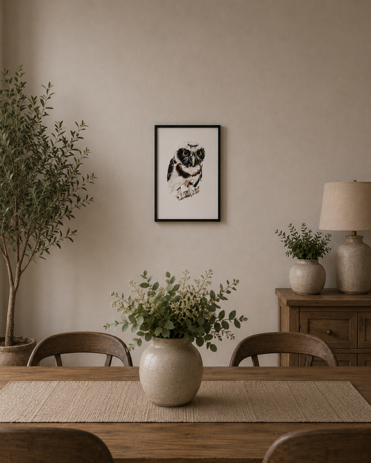 Little Owl Fine Art Print – A4