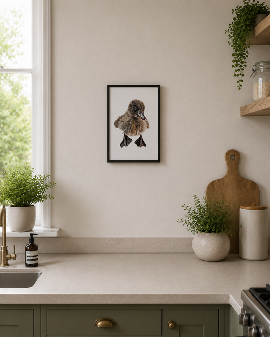 Curious Duckling Fine Art Print – A4