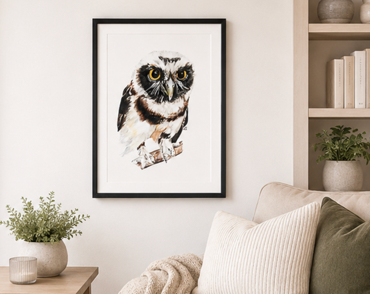 Little Owl Fine Art Print – A4