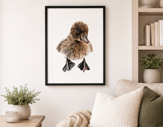 Curious Duckling Fine Art Print – A4